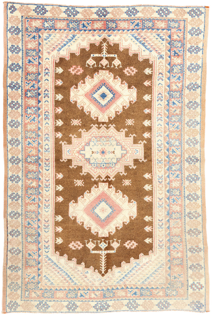 5 x 8 Vintage Turkish Oushak Rug 53617