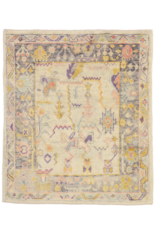6 x 7 Colorful Turkish Oushak Rug 52160