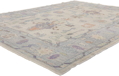 7 x 10 Modern Colorful Turkish Oushak Rug 54003