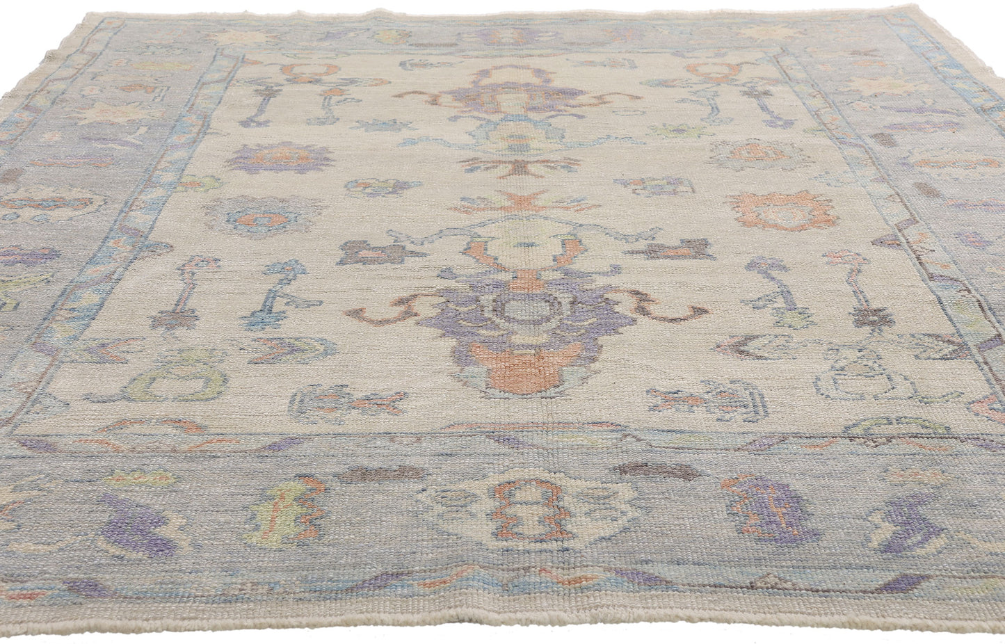 7 x 10 Modern Colorful Turkish Oushak Rug 54003