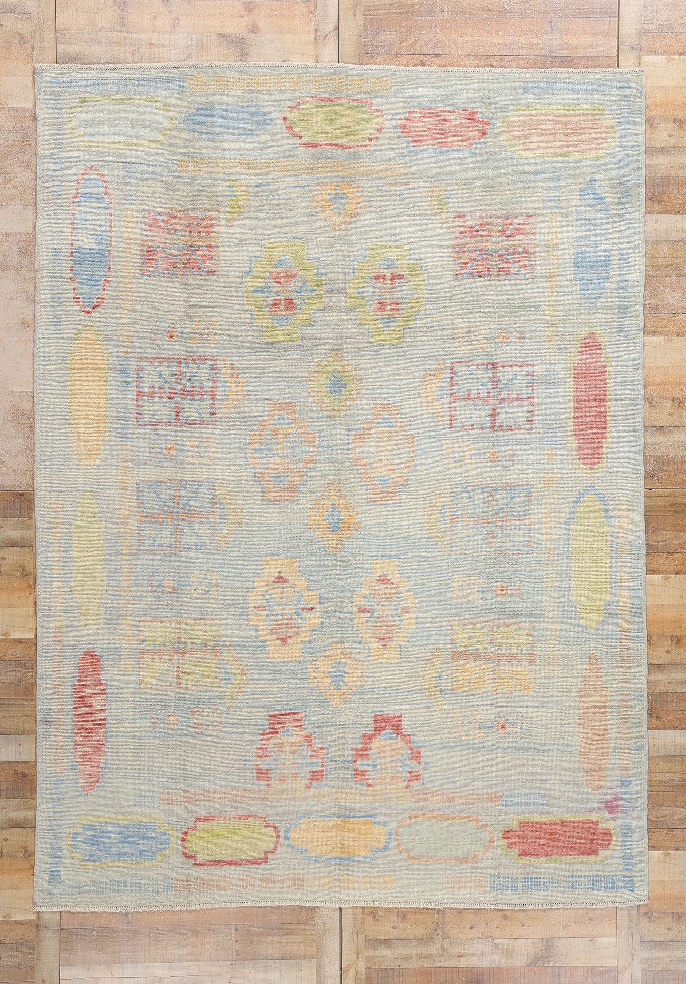 9 x 12 Modern Turkish Oushak Rug 53966