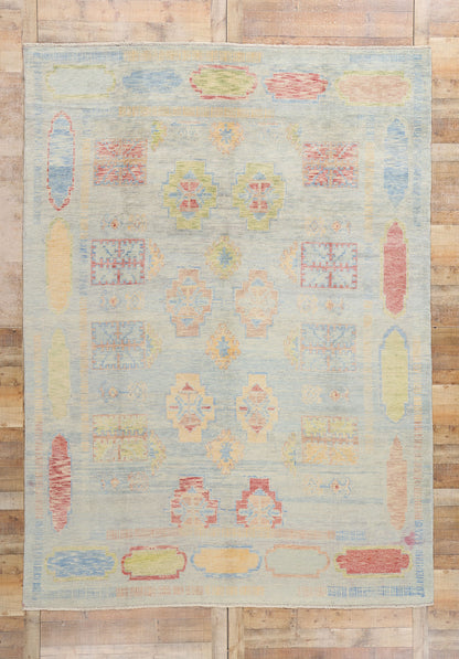 9 x 12 Modern Turkish Oushak Rug 53966