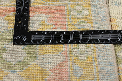 9 x 13 Colorful Blue Turkish Oushak Rug 53952