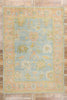 9 x 13 Colorful Blue Turkish Oushak Rug 53952