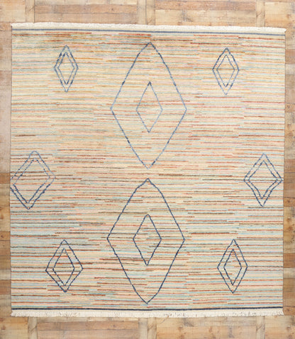 10 x 10 Desert Mirage Striped Modern Moroccan Rug 31286