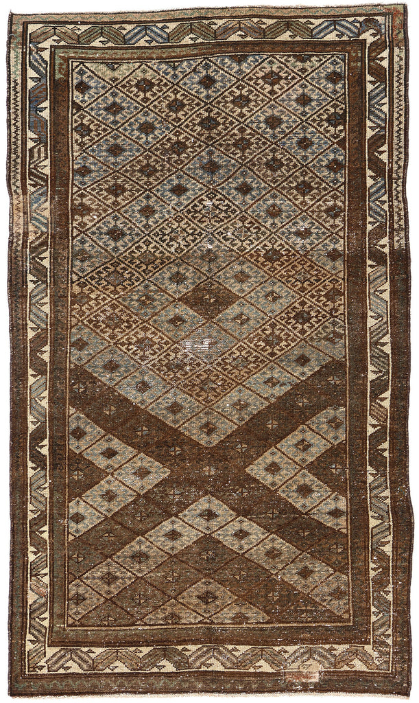 4 x 7 Antique-Worn Persian Hamadan Rug 61016