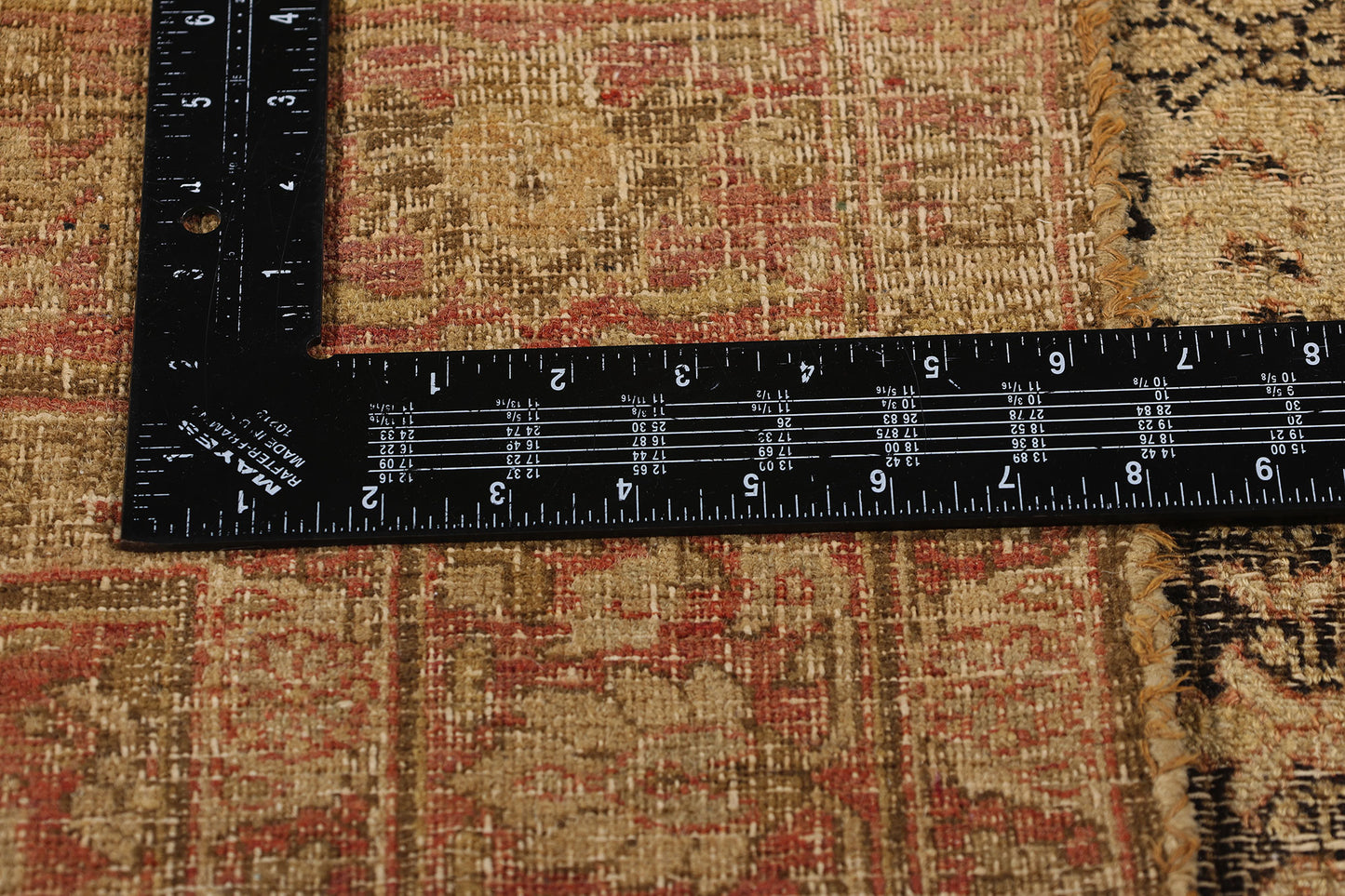 4 x 6 Antique-Worn Persian Mahi Tabriz Rug 78987
