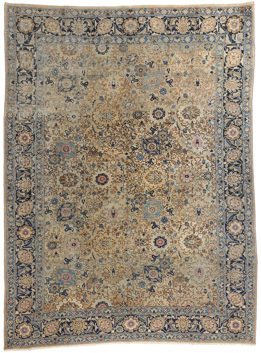 7 x 10 Antique Persian Tabriz Rug 90000