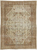 7 x 9 Antique-Worn Persian Mahal Rug 74939