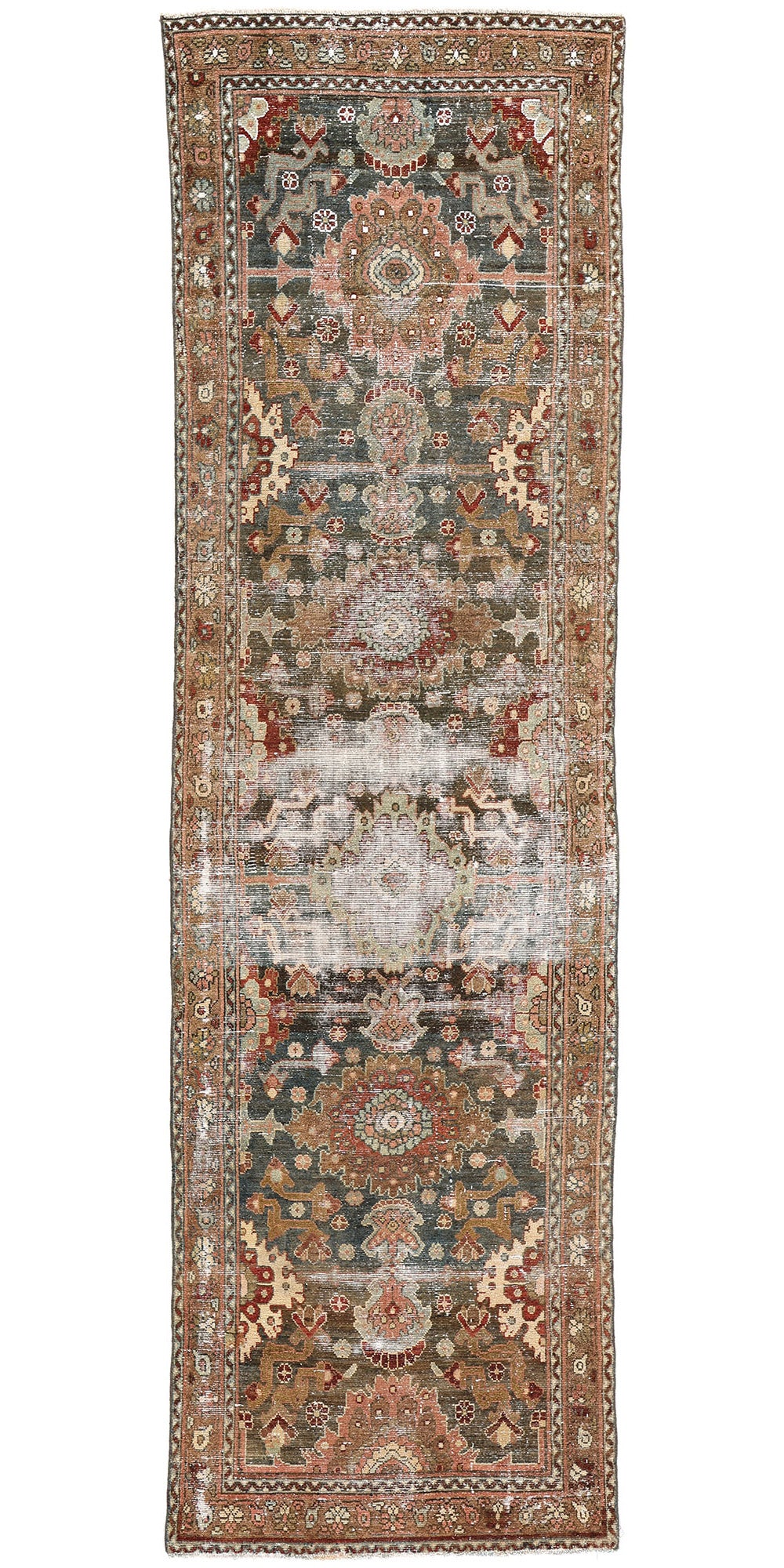 3 x 11 Antique-Worn Persian Malayer Rug 53763