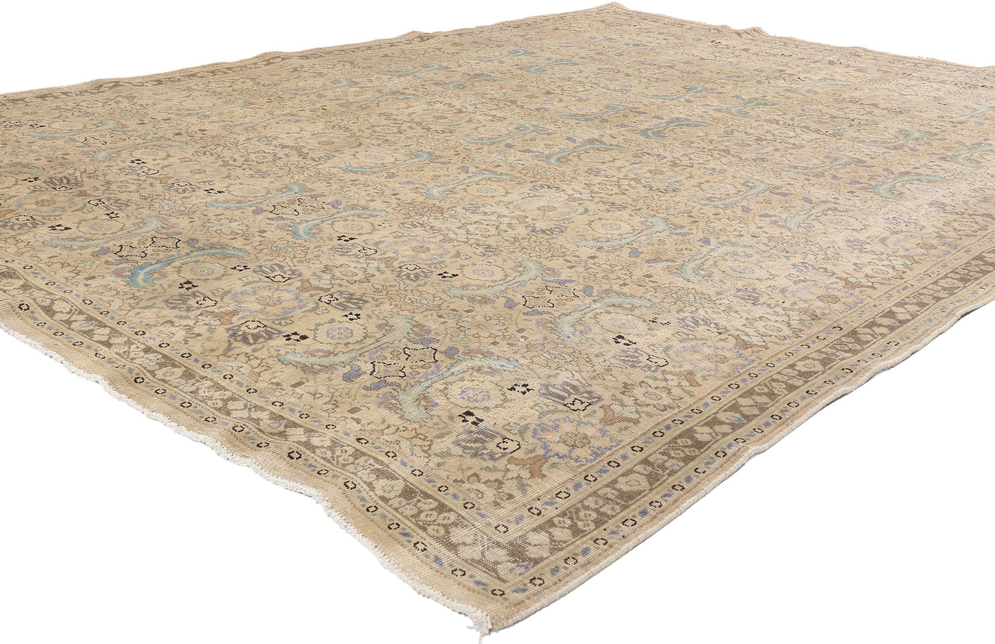 8 x 10 Antique Persian Tabriz Rug 61386