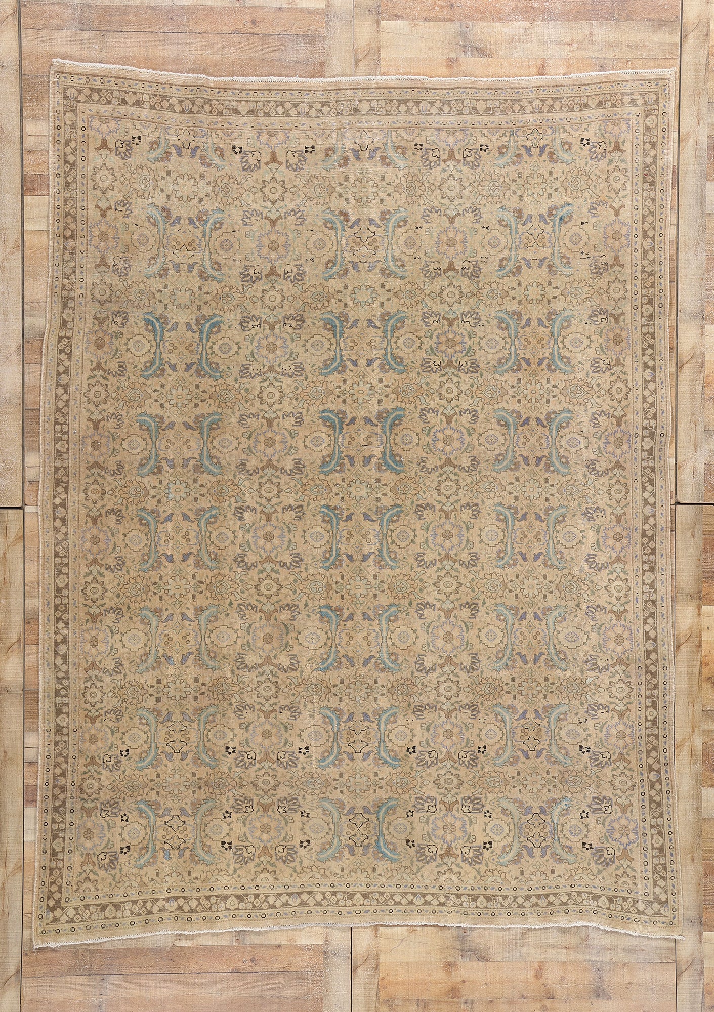 8 x 10 Antique Persian Tabriz Rug 61386