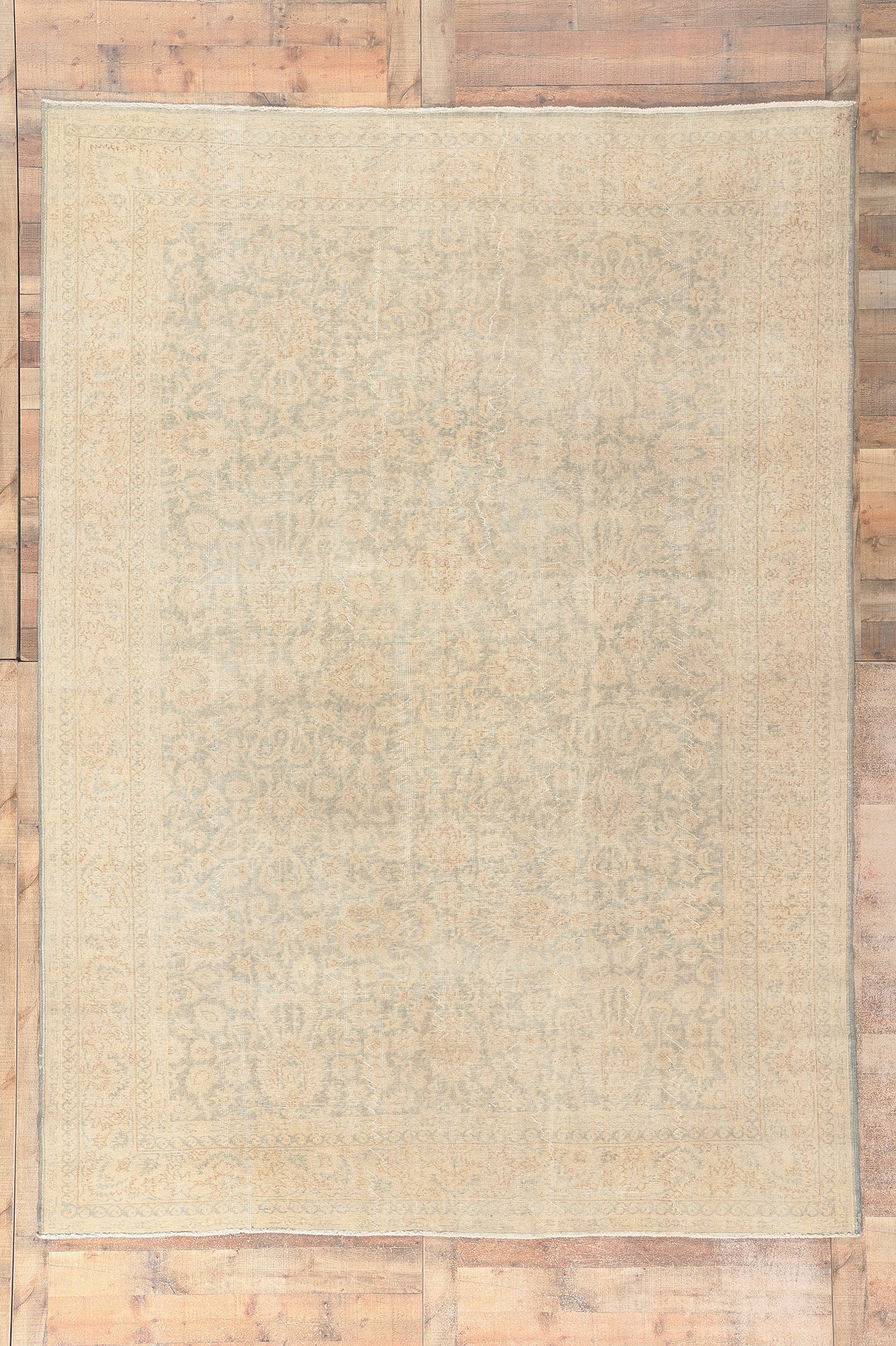 8 x 11 - Beige Vintage Turkish Sivas Rug - 53162