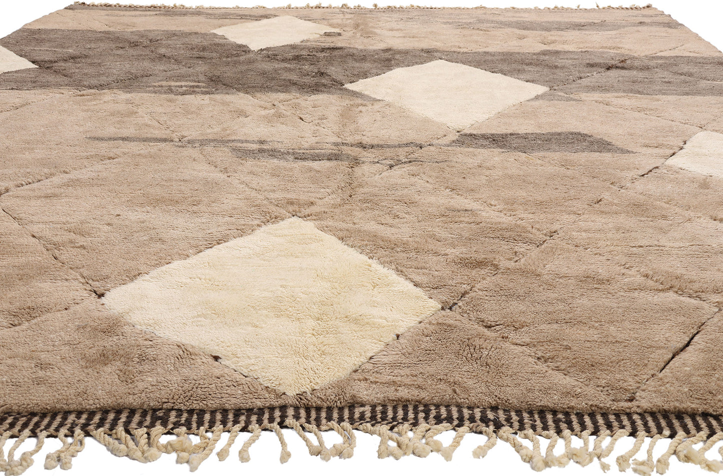 11 x 13 - Earth-Tone Beni Mrirt Moroccan Rug - 21161