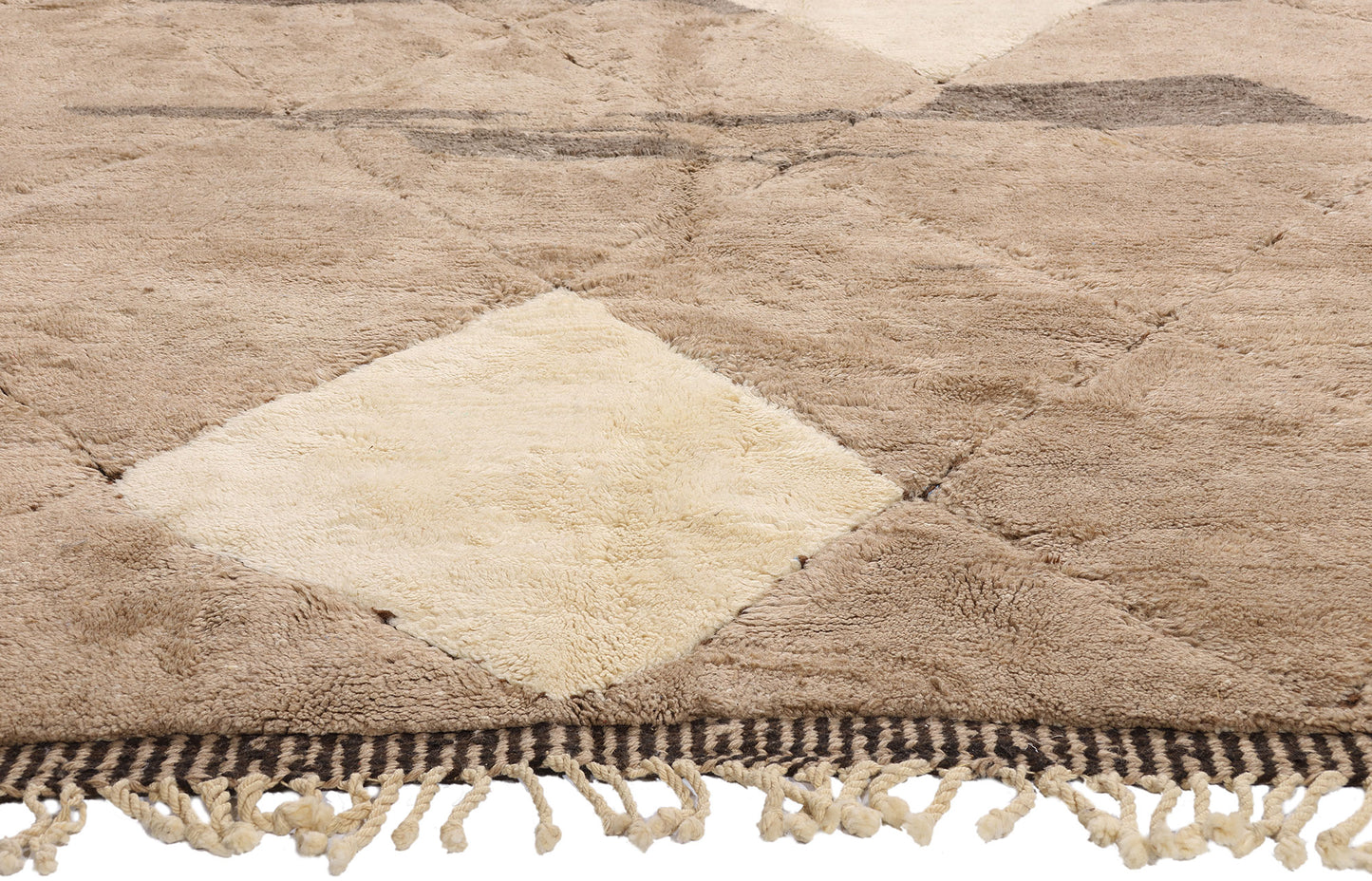 11 x 13 - Earth-Tone Beni Mrirt Moroccan Rug - 21161