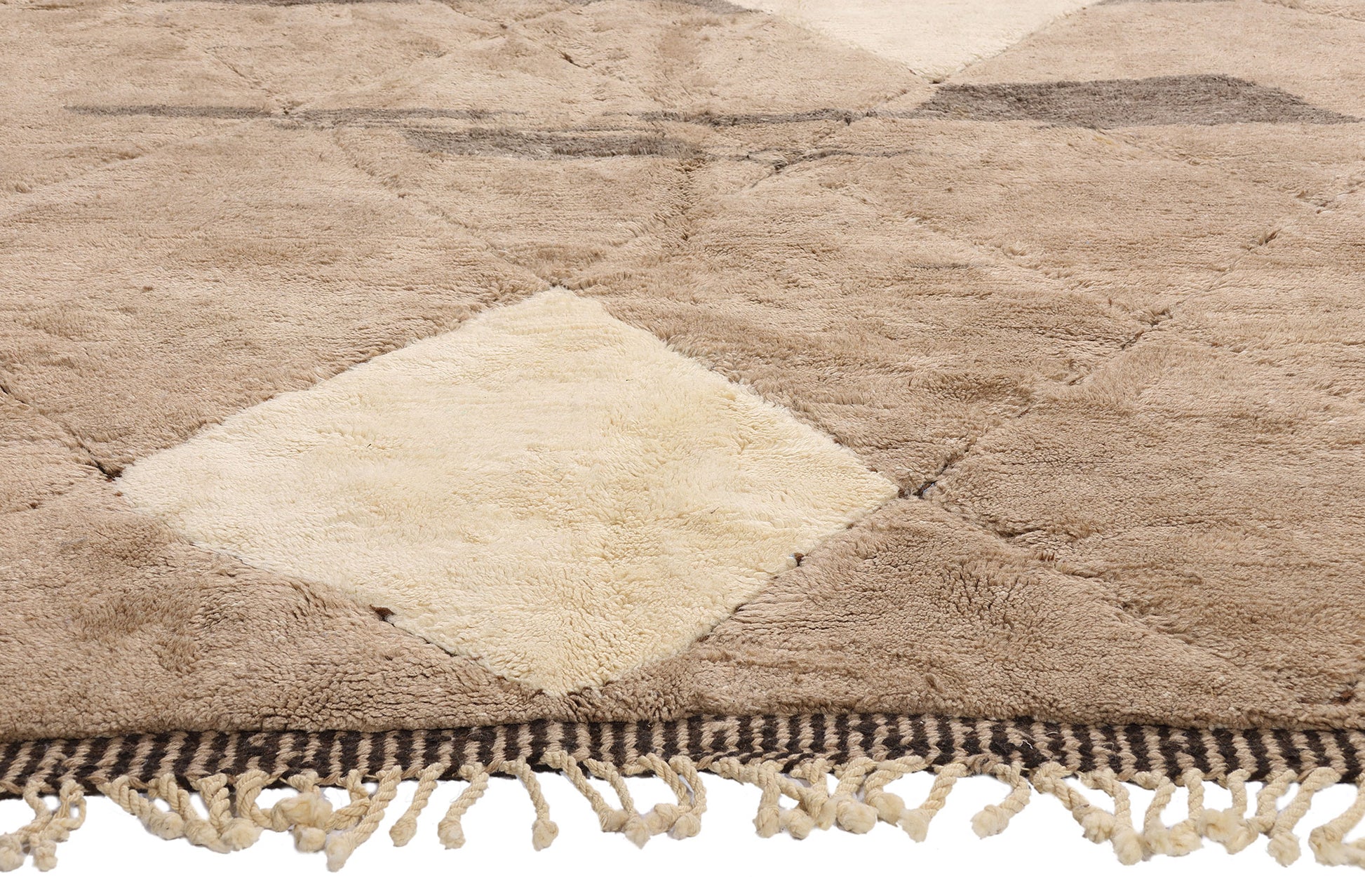11 x 13 - Earth-Tone Beni Mrirt Moroccan Rug - 21161