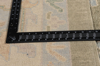 11 x 14 Earth-Tone Modern Turkish Oushak Rug 54033