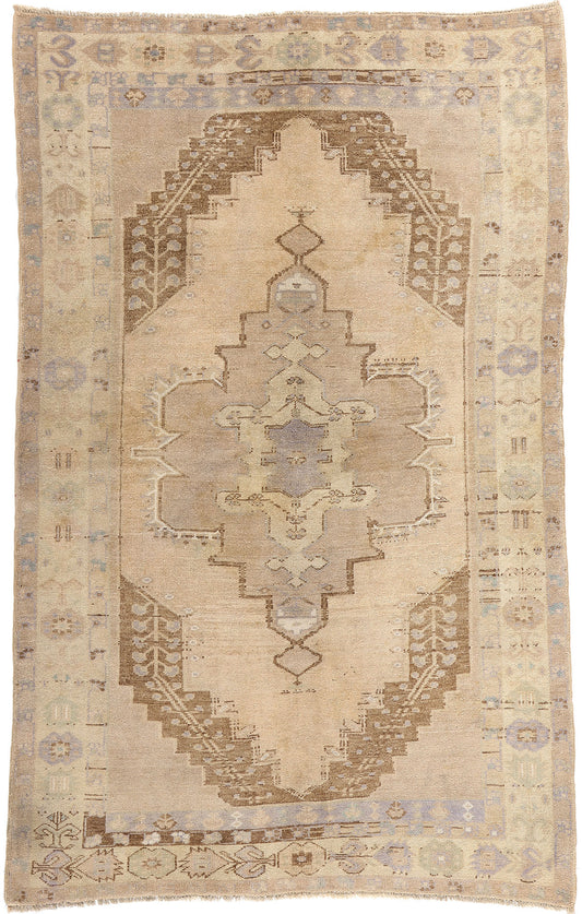 5 x 8 Vintage Turkish Oushak Rug 52045