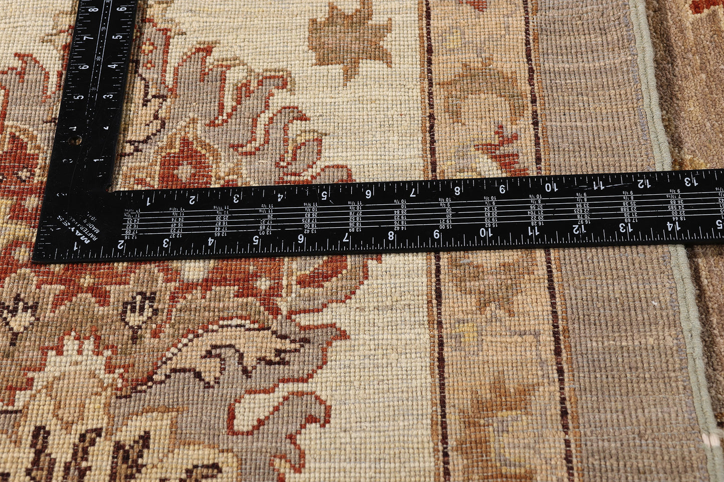 9 x 11 Earth-Tone Modern Indian Oushak Rug 77348