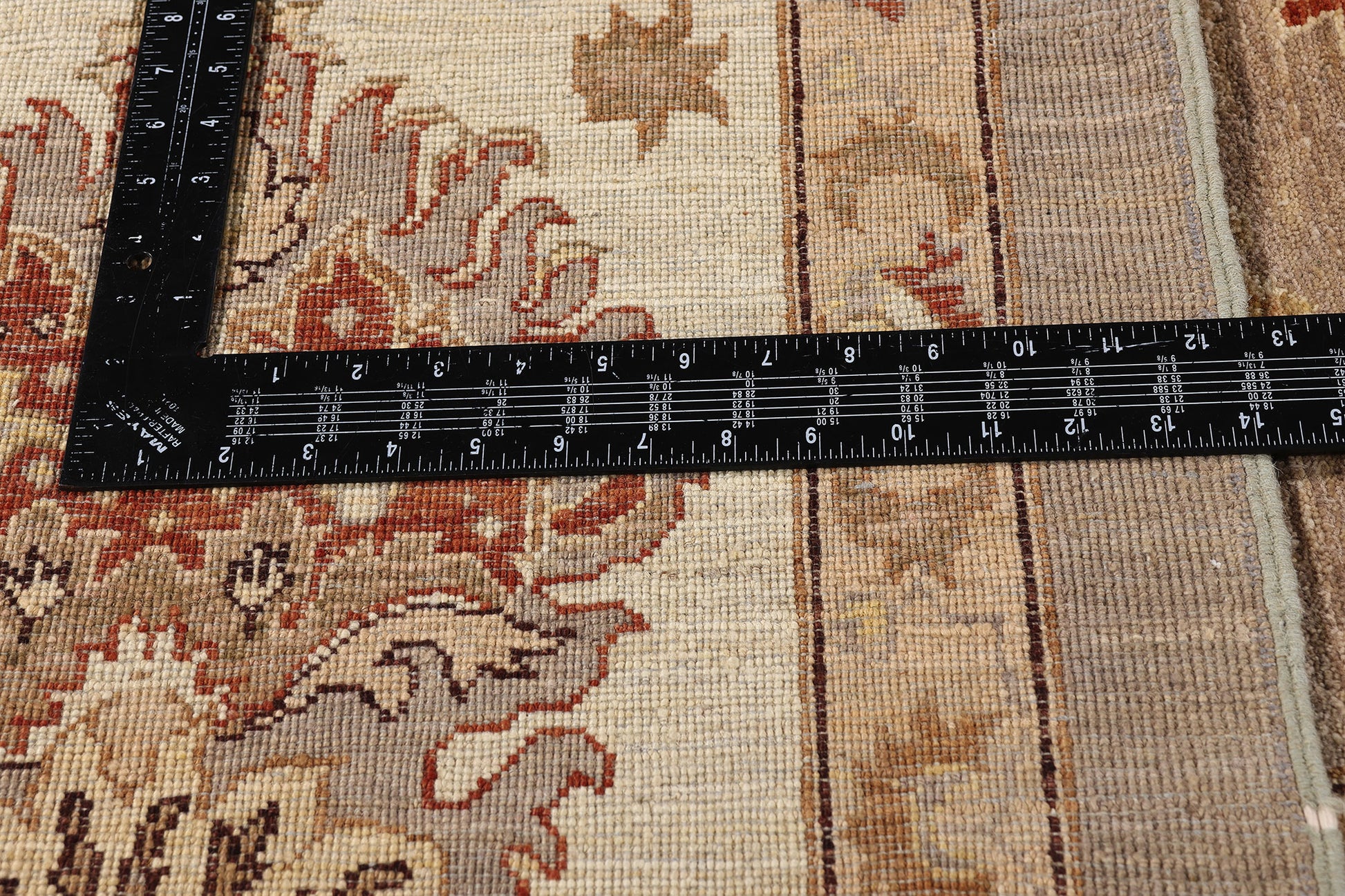 9 x 11 Earth-Tone Modern Indian Oushak Rug 77348