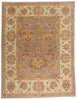 9 x 11 Earth-Tone Modern Indian Oushak Rug 77348