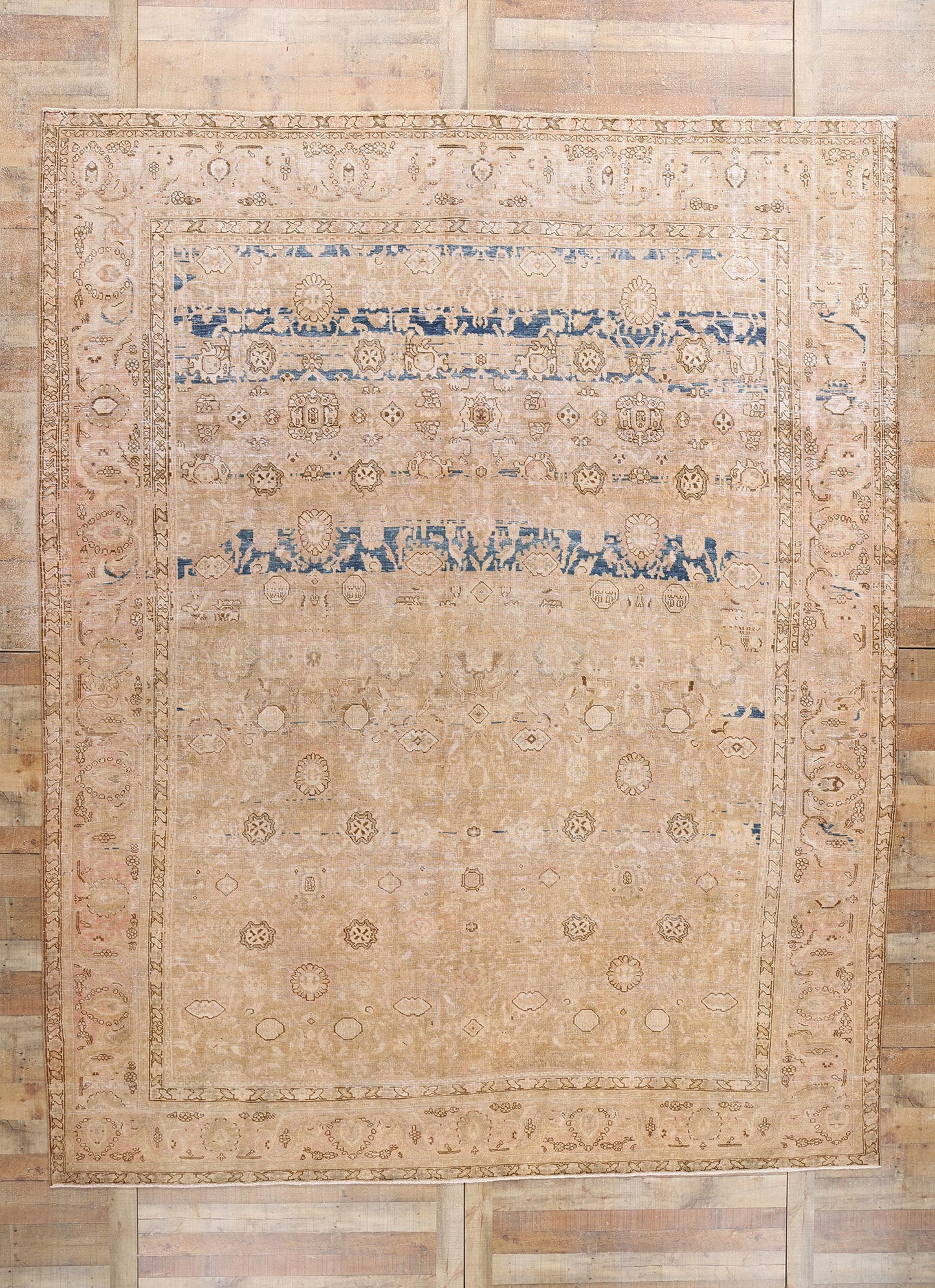 10 x 13 Vintage Persian Tabriz Rug 61341