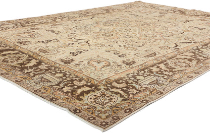 8 x 11 Antique Persian Vase Tabriz Rug 61358