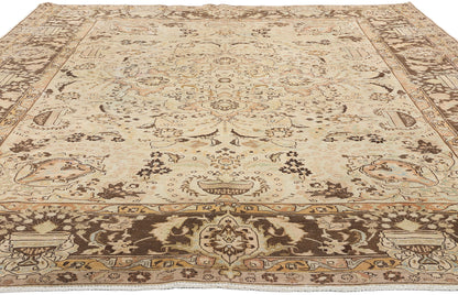 8 x 11 Antique Persian Vase Tabriz Rug 61358