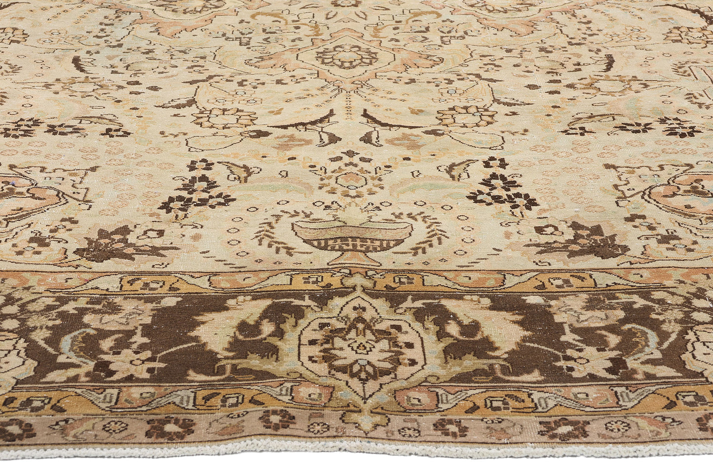 8 x 11 Antique Persian Vase Tabriz Rug 61358