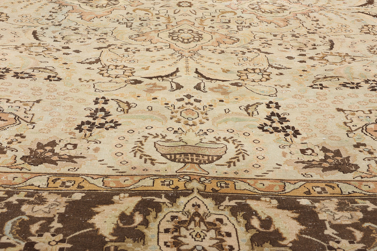 8 x 11 Antique Persian Vase Tabriz Rug 61358