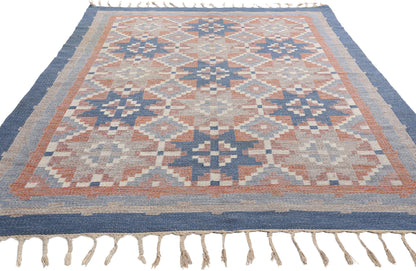 5 x 8 Erik Lundberg Vintage Swedish Rollakan Rug 79061