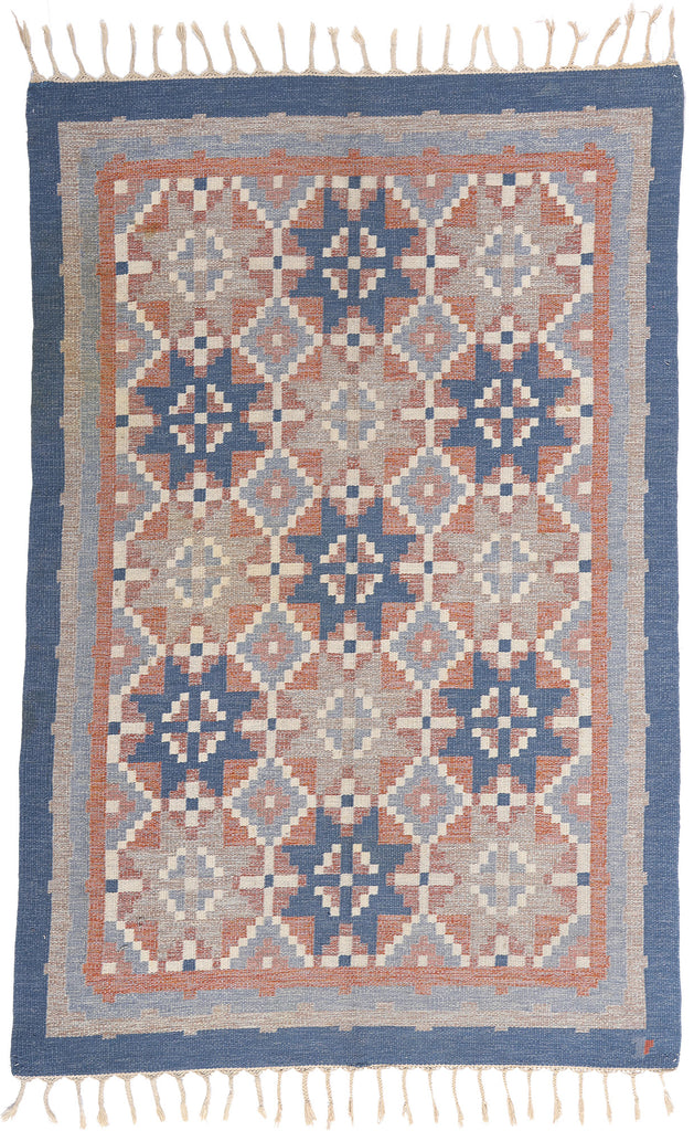 5 x 8 Erik Lundberg Vintage Swedish Rollakan Rug 79061
