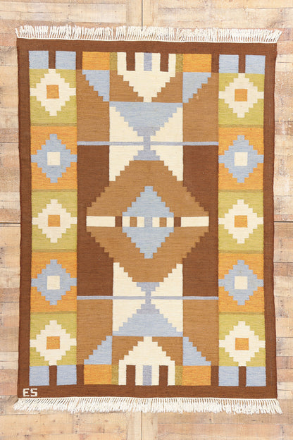 6 x 8 Evy Svensson Vintage Swedish Rollakan Rug 79039