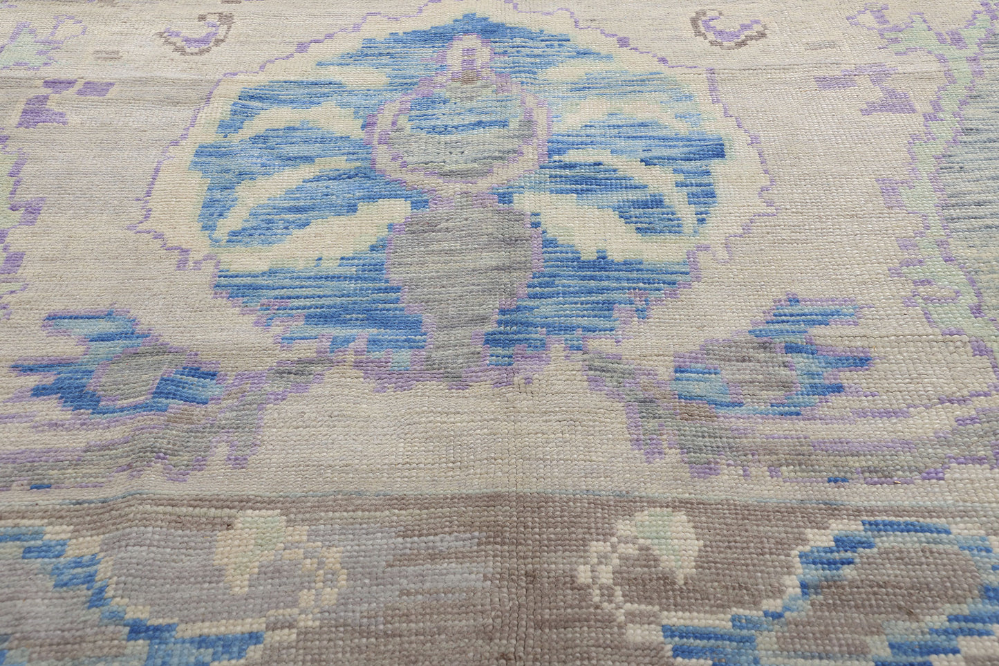 15 x 21 Modern Blue Turkish Oushak Rug 53965