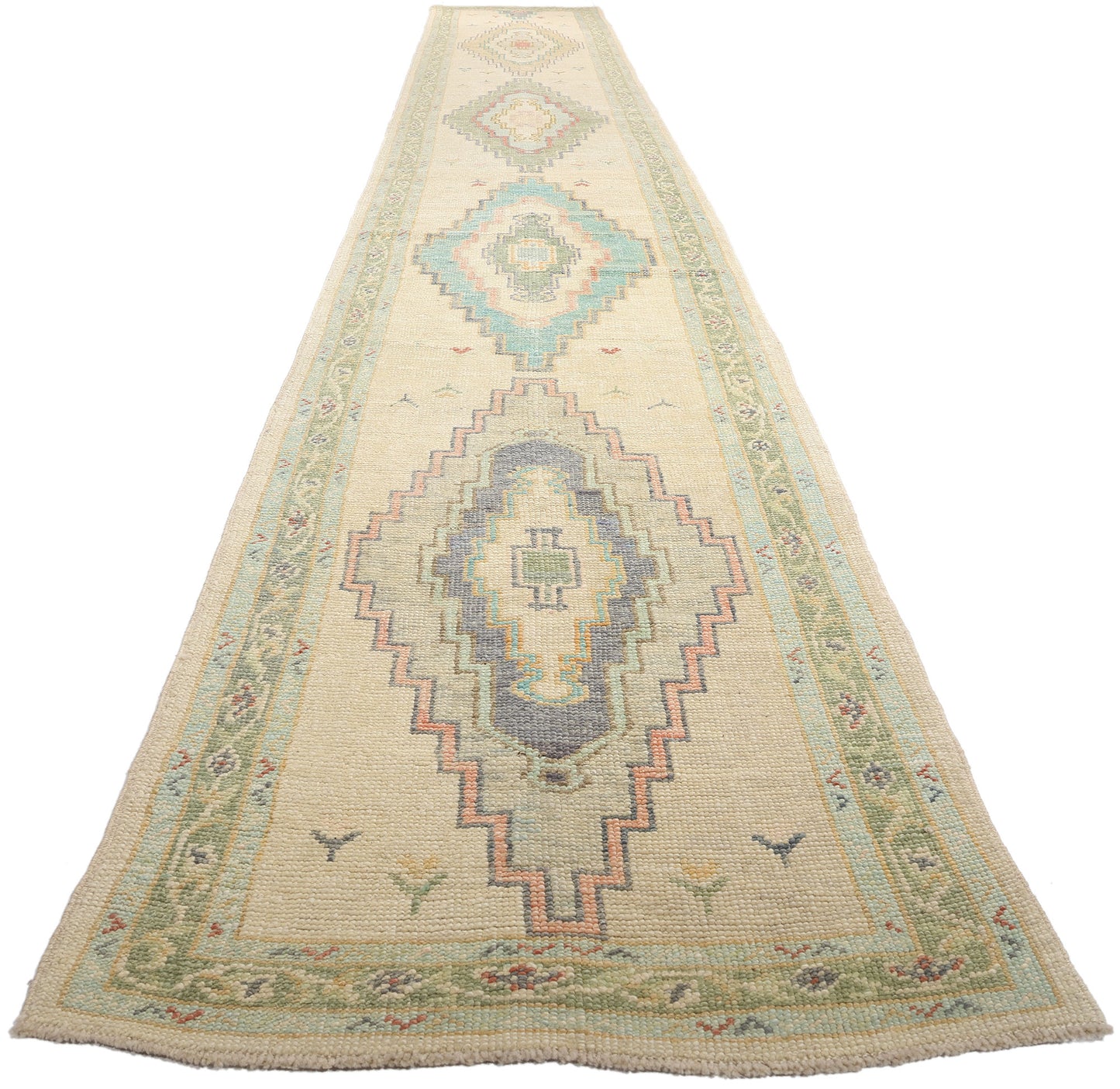 3 x 23 Extra-Long Turkish Oushak Rug 53959
