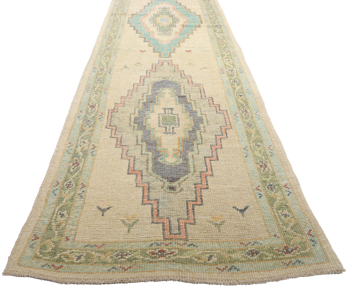 3 x 23 Extra-Long Turkish Oushak Rug 53959