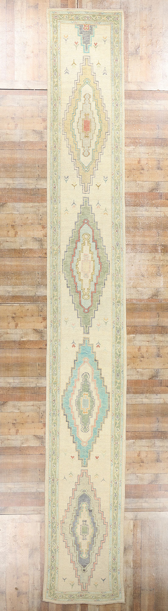 3 x 23 Extra-Long Turkish Oushak Rug 53959
