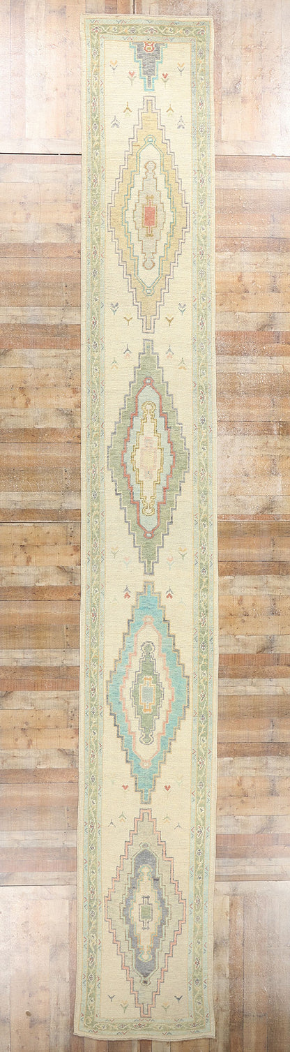 3 x 23 Extra-Long Turkish Oushak Rug 53959