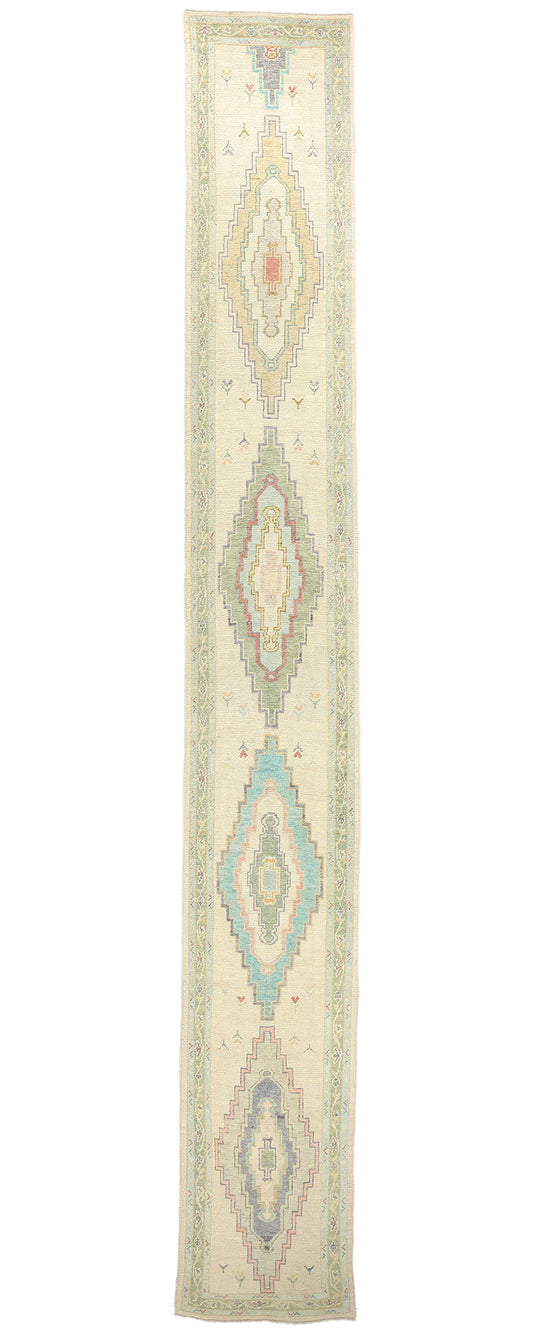 3 x 23 Extra-Long Turkish Oushak Rug 53959