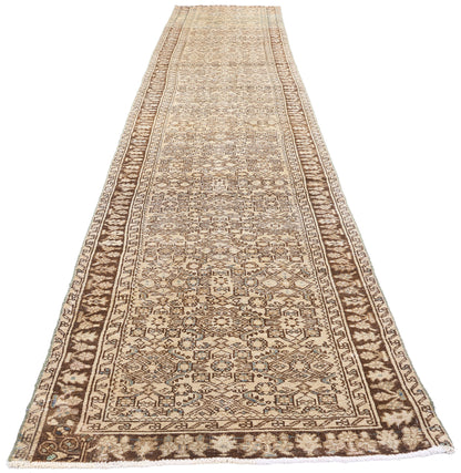 3 x 17 Antique Persian Hussainabad Hamadan Rug 61351