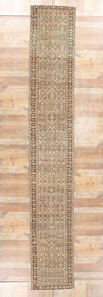 3 x 17 Antique Persian Hussainabad Hamadan Rug 61351