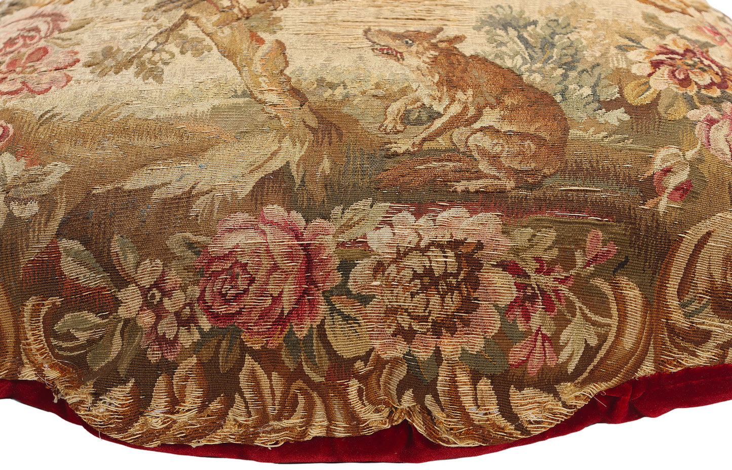 2 x 2 Antique French Aubusson Tapestry Cushion 79199