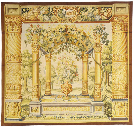 5 x 6 Flemish Garden Tapestry Inspired by Jacob Wauters 73698