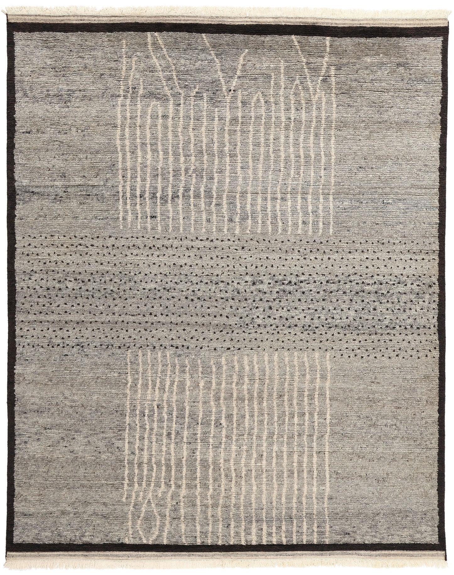 8 x 10 Dusk Lines Modern Gray Moroccan Rug 31206
