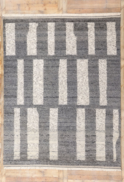 8 x 10 Urban Bauhaus Modern Gray Moroccan Rug 31216