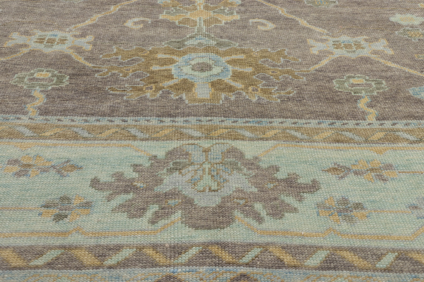 12 x 15 Modern Gray Turkish Oushak Rug 53964