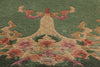 3 x 4 Antique Green Chinese Art Deco Oval Rug 78991