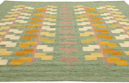 8 x 10 Scandinavian Modern Swedish Inspired Kilim Rug 31125