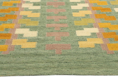 8 x 10 Scandinavian Modern Swedish Inspired Kilim Rug 31125