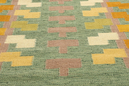 8 x 10 Scandinavian Modern Swedish Inspired Kilim Rug 31125